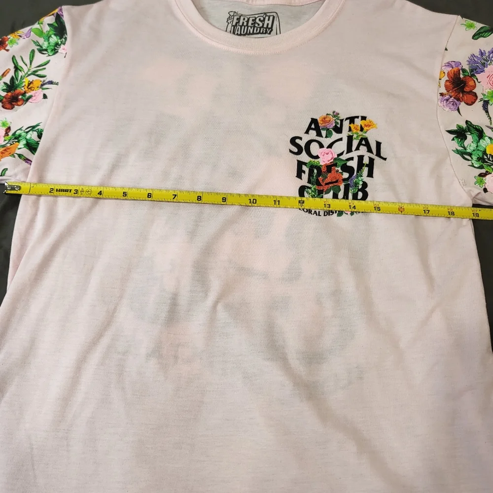 Anti Social Social Club Pink Tee (flower) - Picture 4 of 8